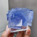 Blue Cubic Fluorite comes from Yaoggangxian,Hunan 65*50*45MM - image 1