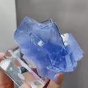Blue Cubic Fluorite comes from Yaoggangxian,Hunan 65*50*45MM - image 2