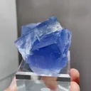 Blue Cubic Fluorite comes from Yaoggangxian,Hunan 65*50*45MM - image 3