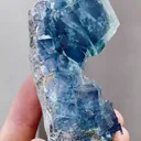 Blue Cubic Phantom Fluorite comes from Xianghualing,Hunan 75*45*30MM - image 3