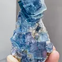 Blue Cubic Phantom Fluorite comes from Xianghualing,Hunan 75*45*30MM - image 2