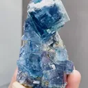 Blue Cubic Phantom Fluorite comes from Xianghualing,Hunan 75*45*30MM - image 1