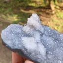 Blue Durzy Quartz With Coating Calcite From India - image 6