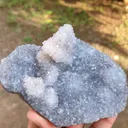 Blue Durzy Quartz With Coating Calcite From India - image 2