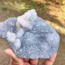 Blue Durzy Quartz With Coating Calcite From India - image 9