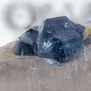 Blue Fluorapatite on Smoky Quartz - image 4