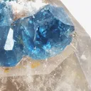 Blue Fluorapatite on Smoky Quartz - image 3