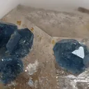 Blue Fluorapatite on Smoky Quartz - image 2