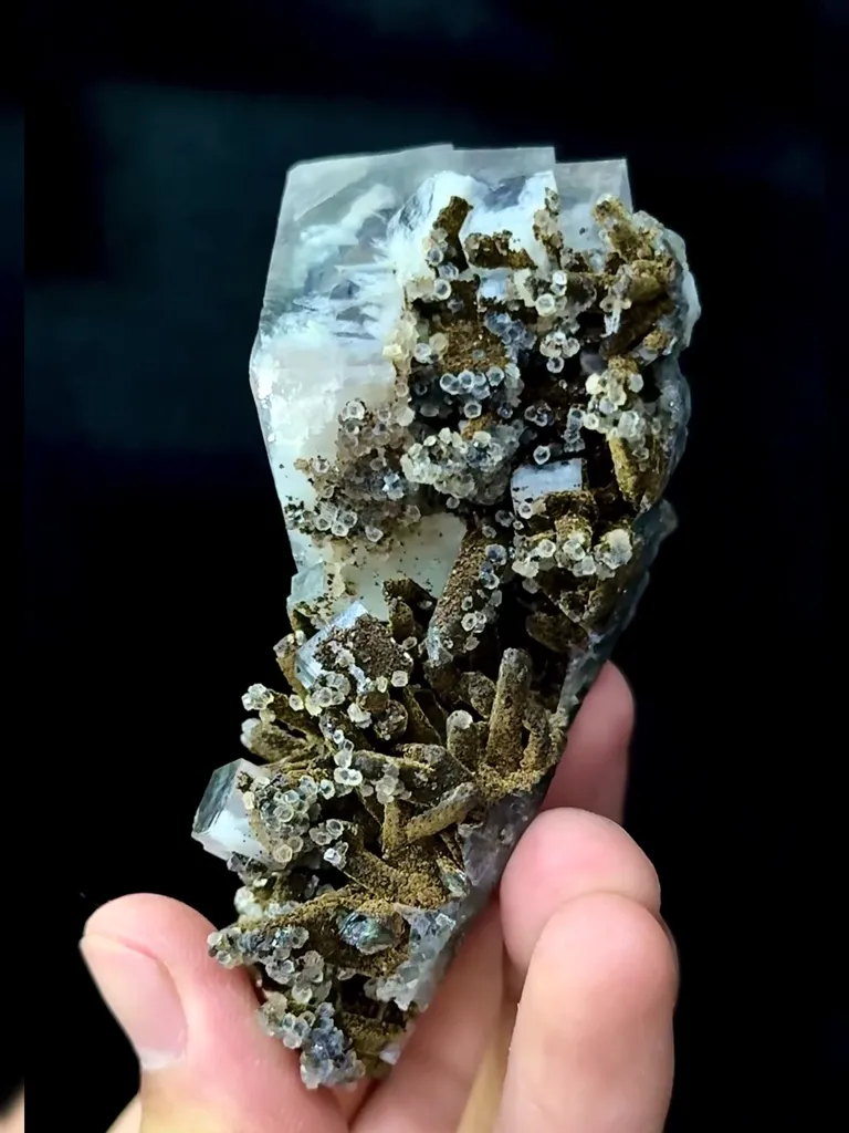 Blue Fluorite Coexists with Crystal and Calcite comes from Shizhuyuan,Chenzhou 45*80*40MM - image 6