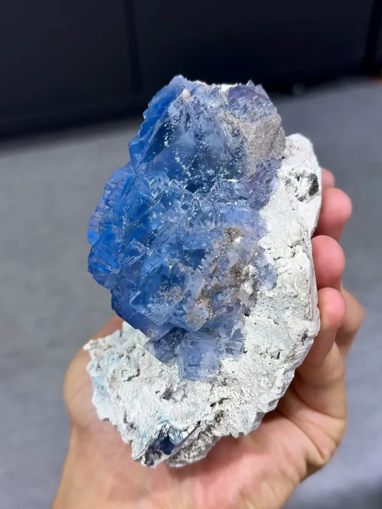 Blue Fluorite comes from Yaogangxian,China 90*65*120MM image
