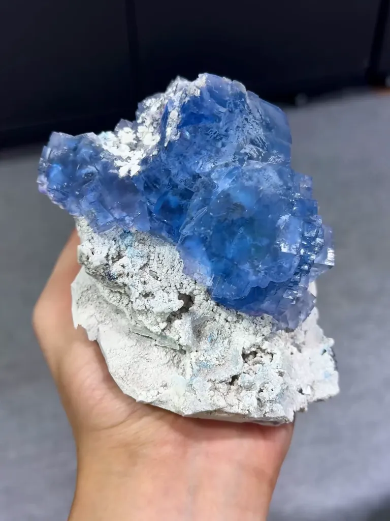 Blue Fluorite comes from Yaogangxian,China 90*65*120MM - image 2