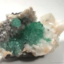 Blue-Green Apophyllite and Quartz on Stilbite - image 2