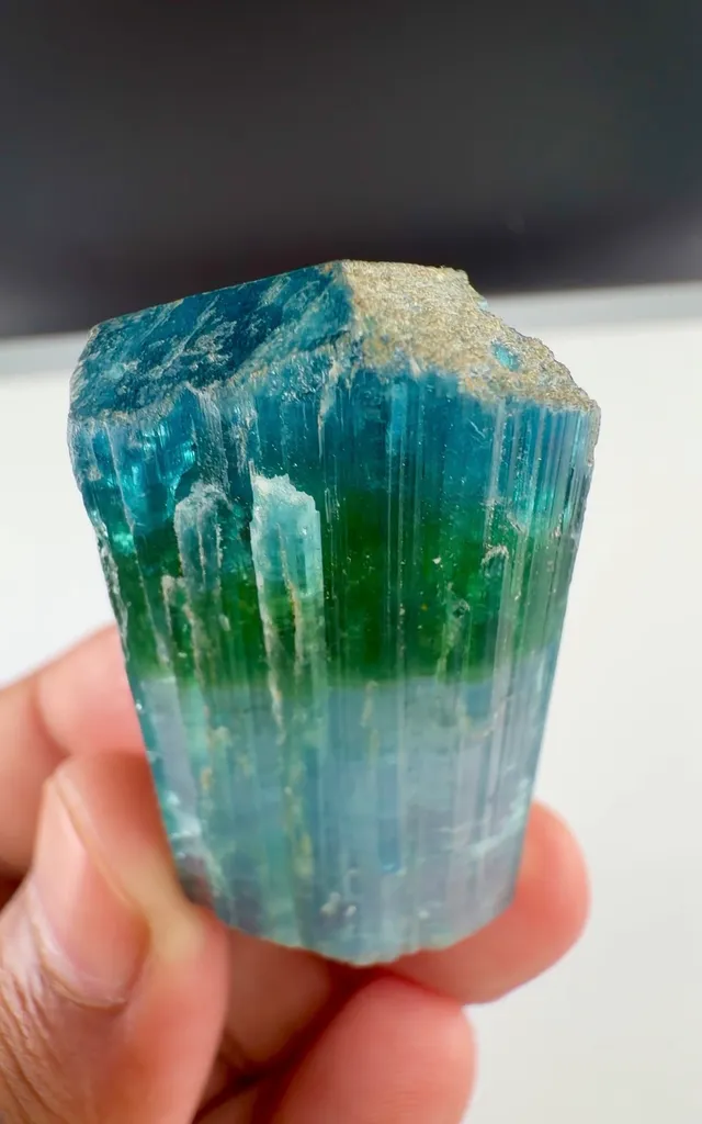 Blue green Tourmaline from Afghanistan - image 2