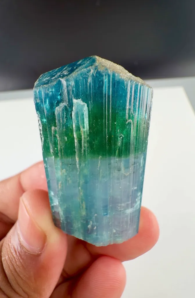 Blue green Tourmaline from Afghanistan image