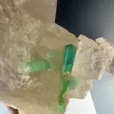 Blue green Tourmaline with Quartz from Afghanistan - image 2