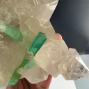 Blue green Tourmaline with Quartz from Afghanistan - image 4