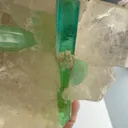 Blue green Tourmaline with Quartz from Afghanistan - image 3
