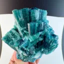 Blue indicolite tourmaline crystal specimen - image 1