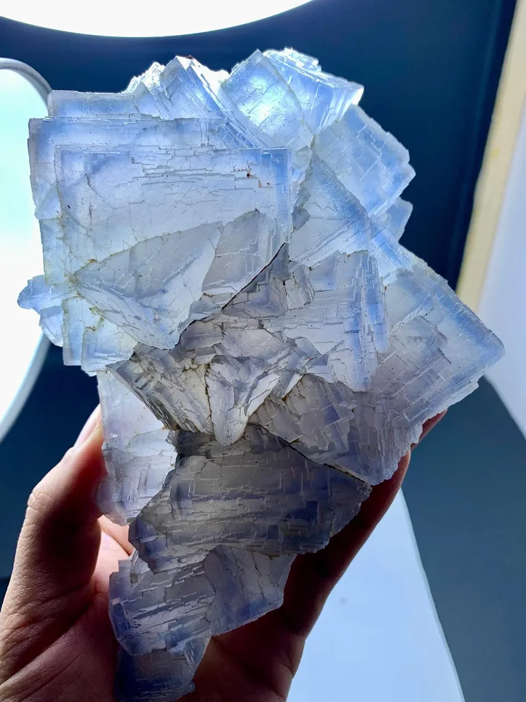 Blue line Phantom Fluorite from Pakistan image