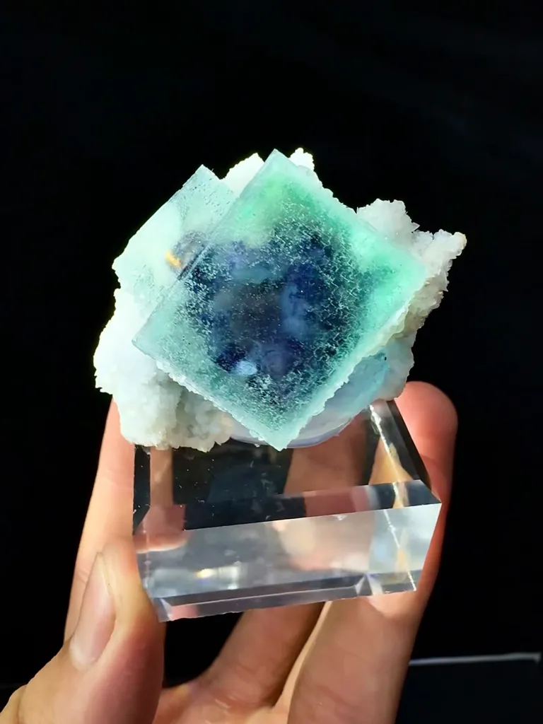 Blue Phantom Fluorite comes from Yaogangxian, Hunan 45*30*30 MM - image 5