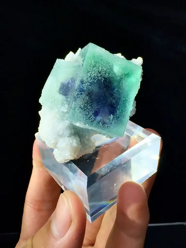 Blue Phantom Fluorite comes from Yaogangxian, Hunan 45*30*30 MM - image 6