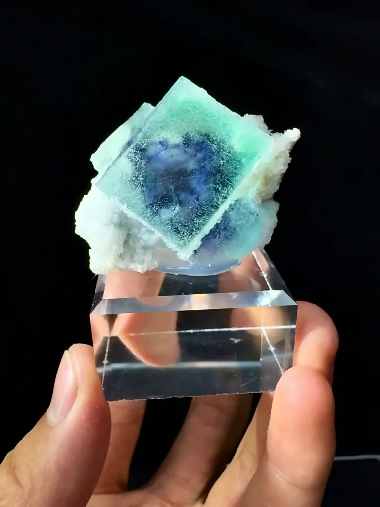 Blue Phantom Fluorite comes from Yaogangxian, Hunan 45*30*30 MM - image 7