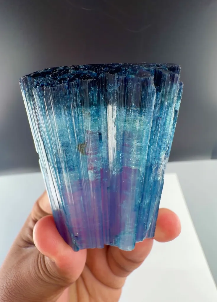 Blue pink Tourmaline from Afghanistan - image 2