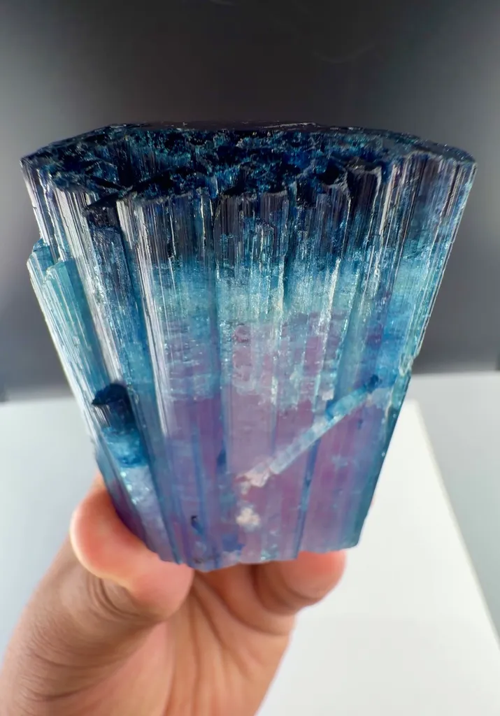 Blue pink Tourmaline from Afghanistan image