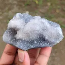 Blue quartz with Coating Calcite from India - image 8