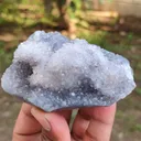 Blue quartz with Coating Calcite from India - image 5