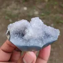 Blue quartz with Coating Calcite from India - image 4