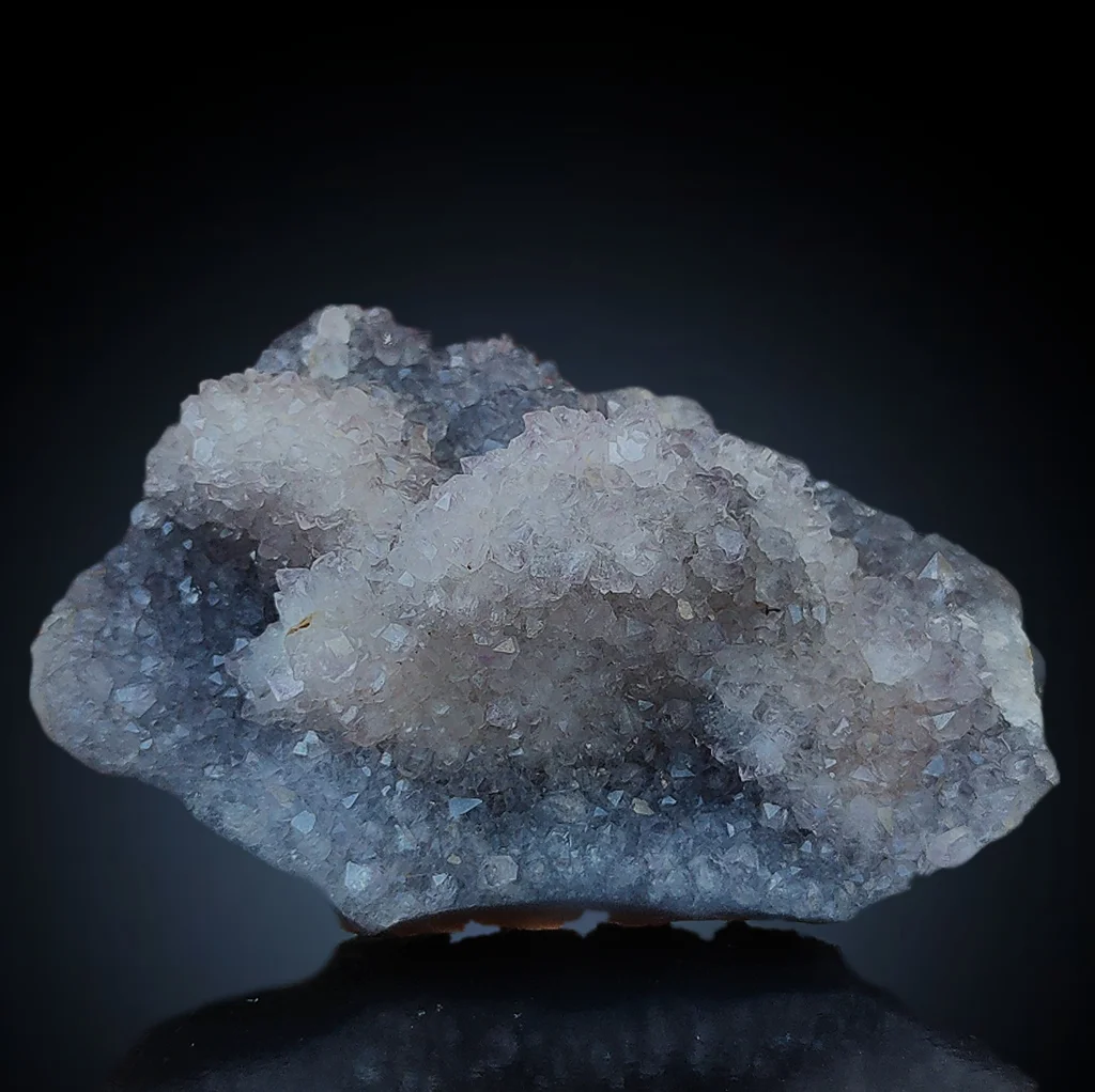 Blue quartz with Coating Calcite from India image