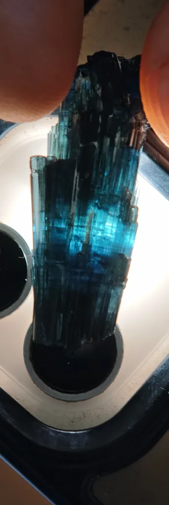 Blue Tourmaline from Mina Gerais, Brazil. Indicolite blue tourmaline showcases incredible colour, luster and translucency. - image 6