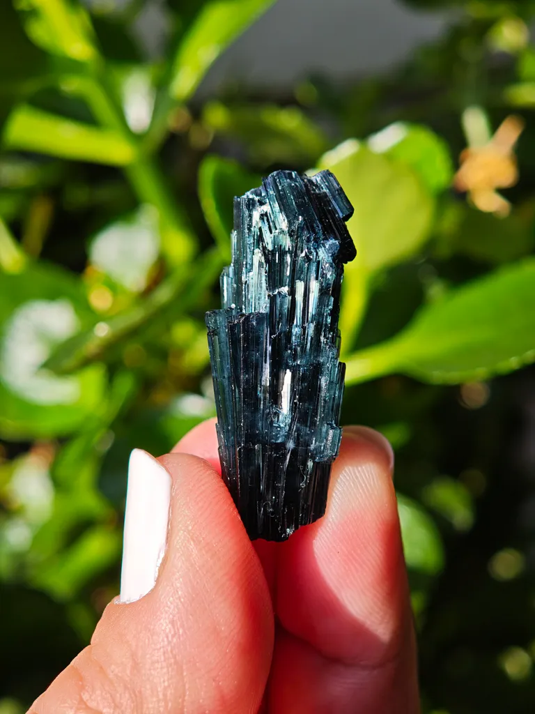Blue Tourmaline from Mina Gerais, Brazil. Indicolite blue tourmaline showcases incredible colour, luster and translucency. image