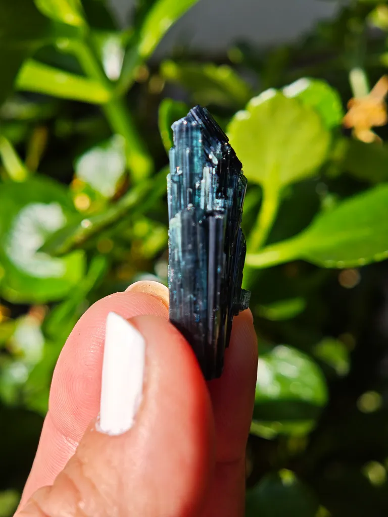 Blue Tourmaline from Mina Gerais, Brazil. Indicolite blue tourmaline showcases incredible colour, luster and translucency. - image 4