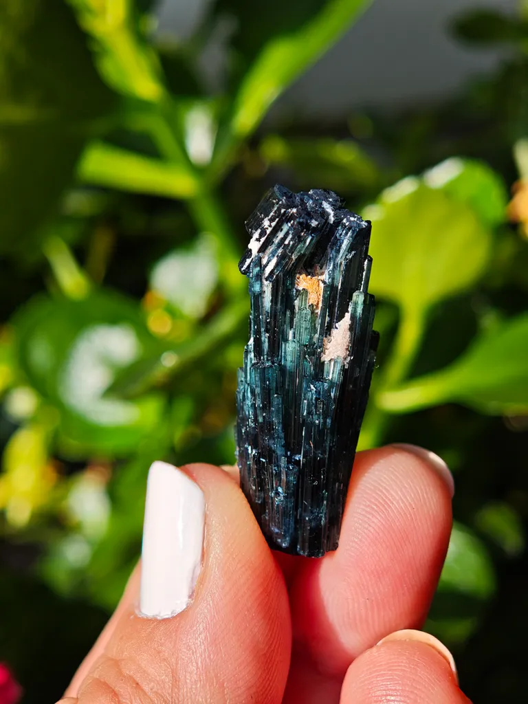 Blue Tourmaline from Mina Gerais, Brazil. Indicolite blue tourmaline showcases incredible colour, luster and translucency. - image 2