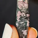 Blue Tourmaline with lepidolite from Brazil. Associated with fine lepidolite crystals. The tourmaline has glass like luster and transparency - image 7