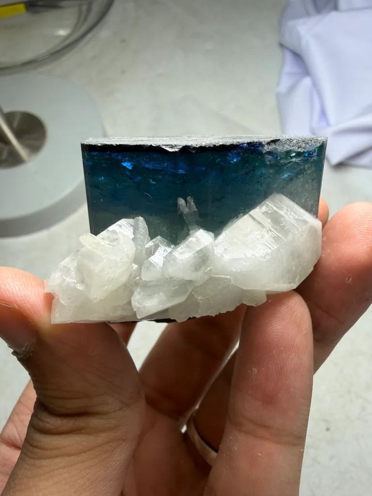 Blue Tourmaline with Quartz from Afghanistan - image 4