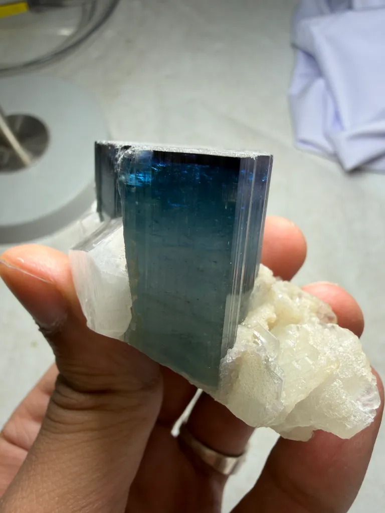 Blue Tourmaline with Quartz from Afghanistan - image 3