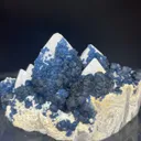 Blueberry‑Dark‑Blue Fluorite on Candle Milky Quartz Matrix, Inner Mongolia China Cabinet Specimen - image 4