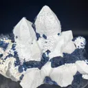 Blueberry‑Dark‑Blue Fluorite on Candle Milky Quartz Matrix, Inner Mongolia China Cabinet Specimen - image 1