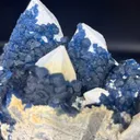 Blueberry‑Dark‑Blue Fluorite on Candle Milky Quartz Matrix, Inner Mongolia China Cabinet Specimen - image 5