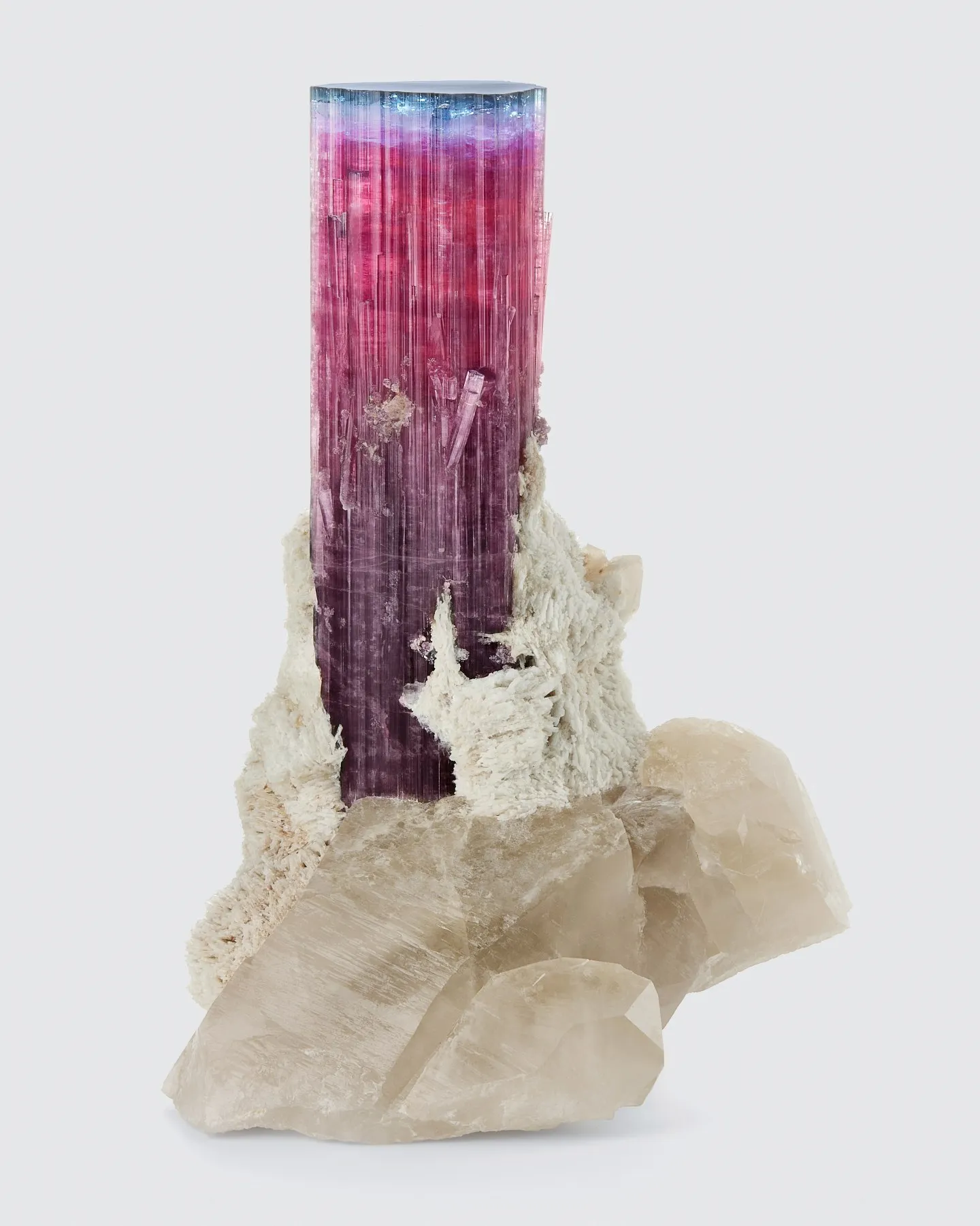 "Bluecap" Tourmaline on Quartz with Cleavelandite - image 4