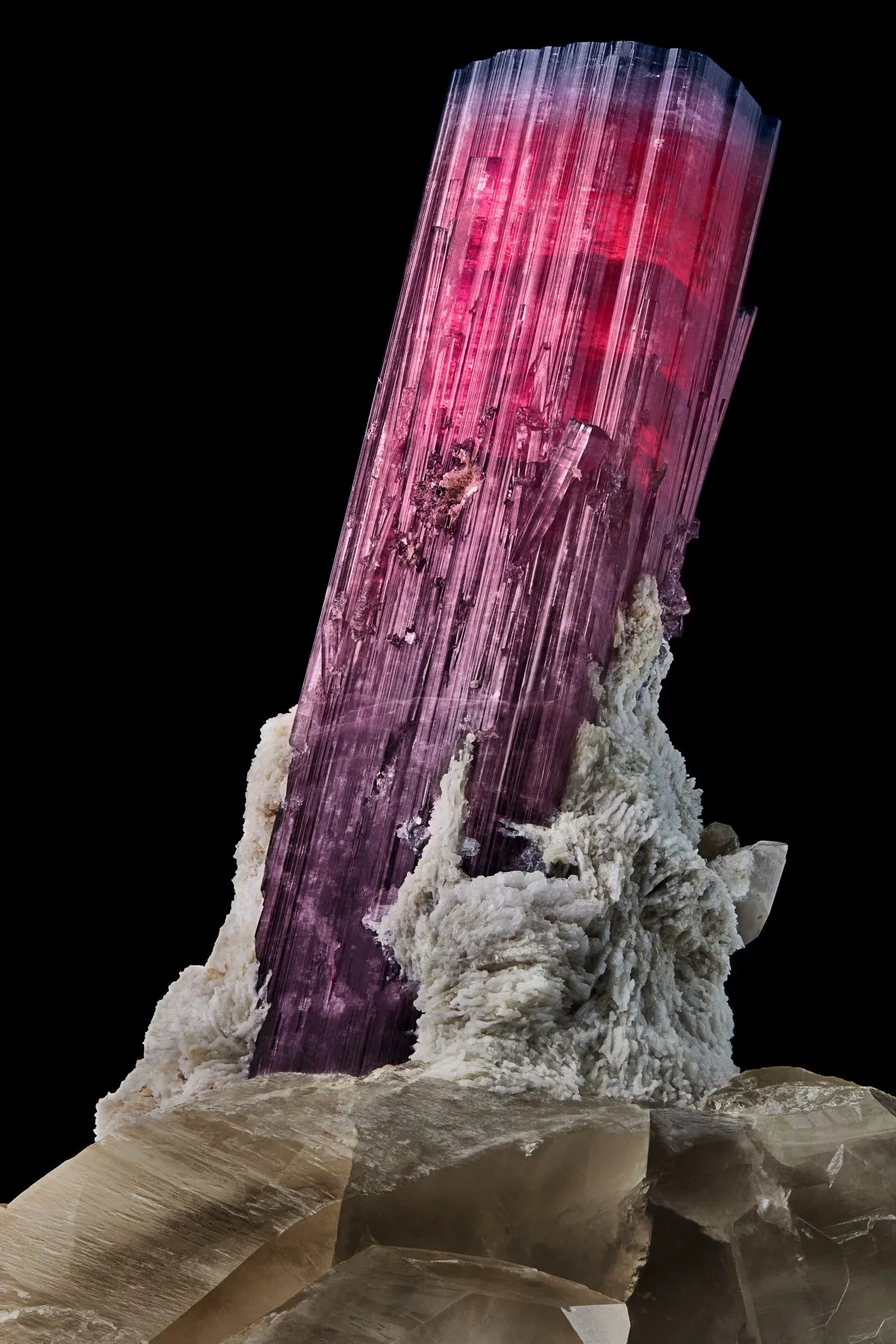"Bluecap" Tourmaline on Quartz with Cleavelandite - image 2