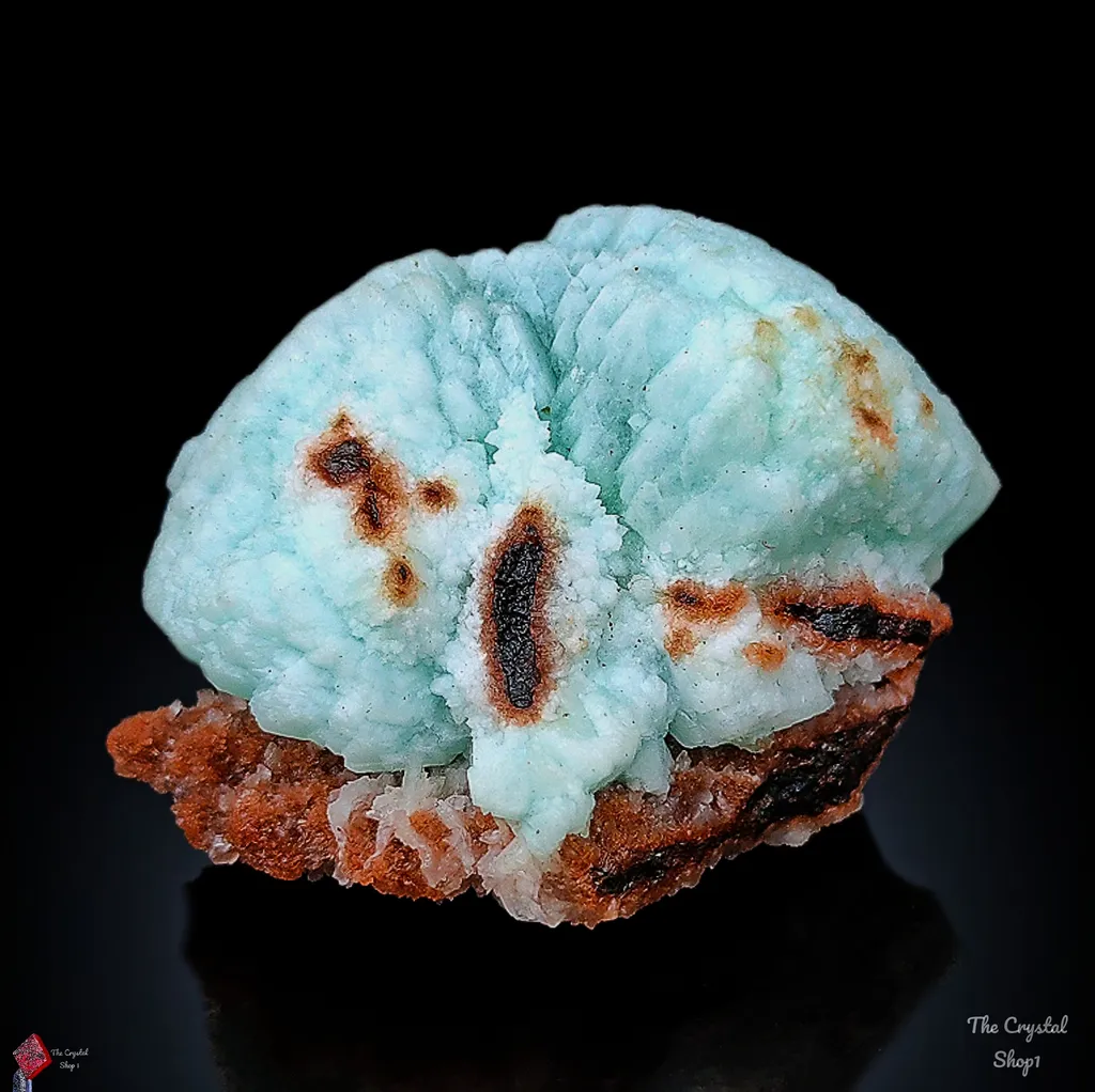 Bluesh Green Apophyllite Flower on Heulandite Matrix - image 10