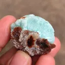 Bluesh Green Apophyllite Flower on Heulandite Matrix - image 3