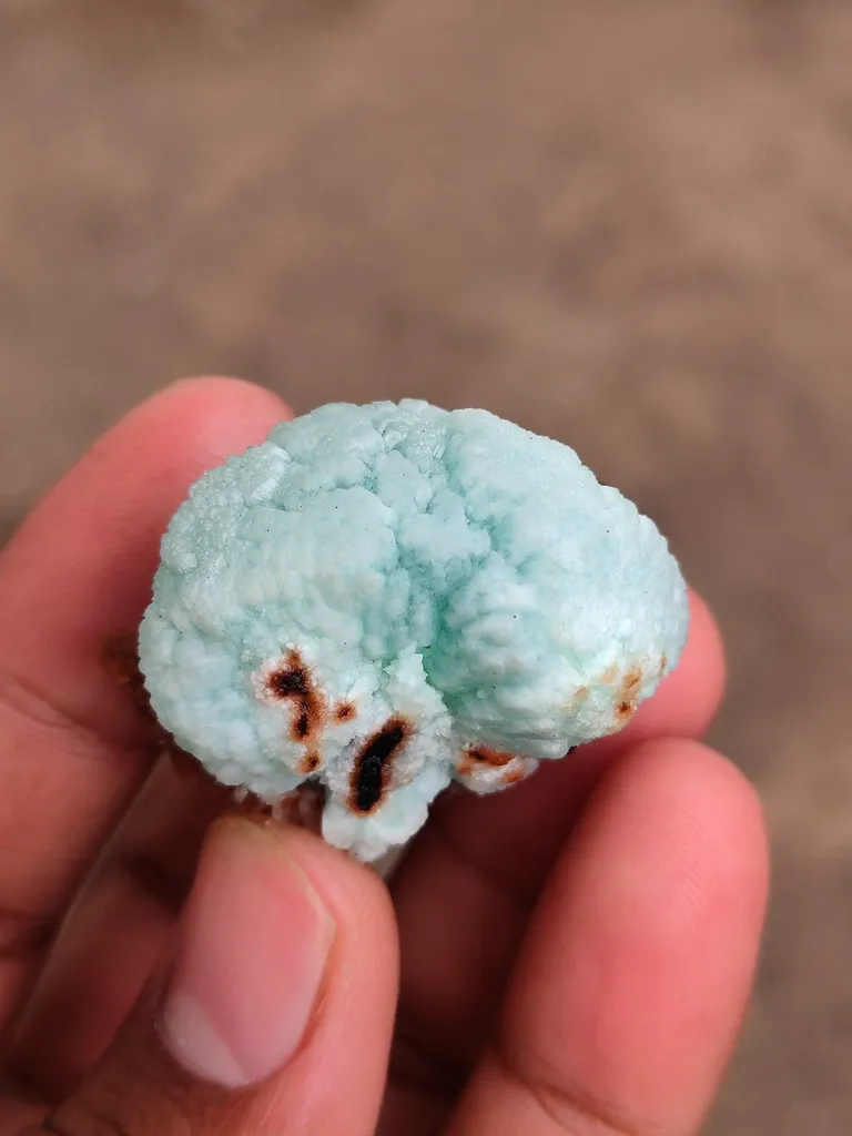 Bluesh Green Apophyllite Flower on Heulandite Matrix - image 4