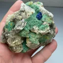 Boleite with Clinoatacamite, Gypsum (fake) - image 2