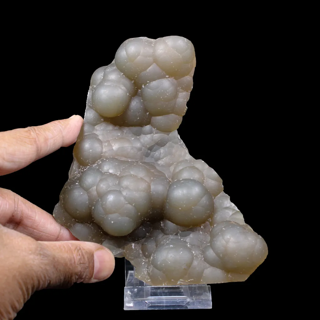 Botryoidal Agatized Chalcedony Mineral Specimen – Natural Indian Crystal Cluster for Collectors - image 4
