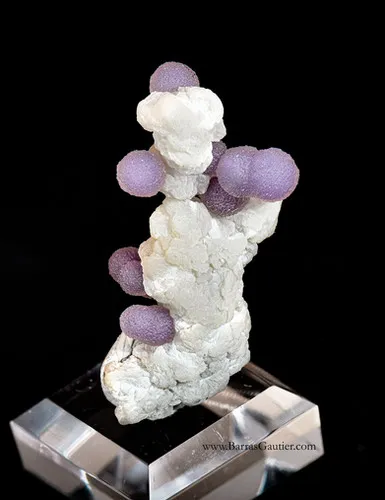 Botryoidal Amethyst on Prehnite - image 3